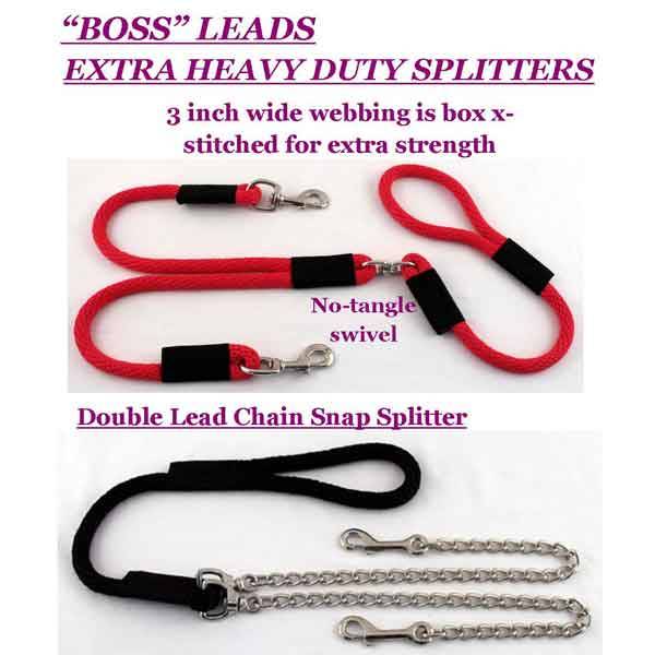 Custom Hardware "No-Tangle" Splitter Snap Leashes