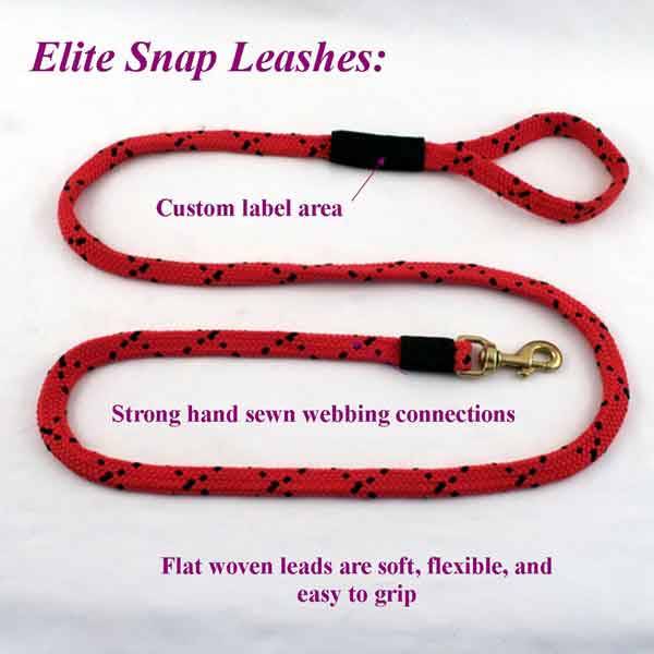 3/4" Snap Leashes (Flat Weave/Nickel)