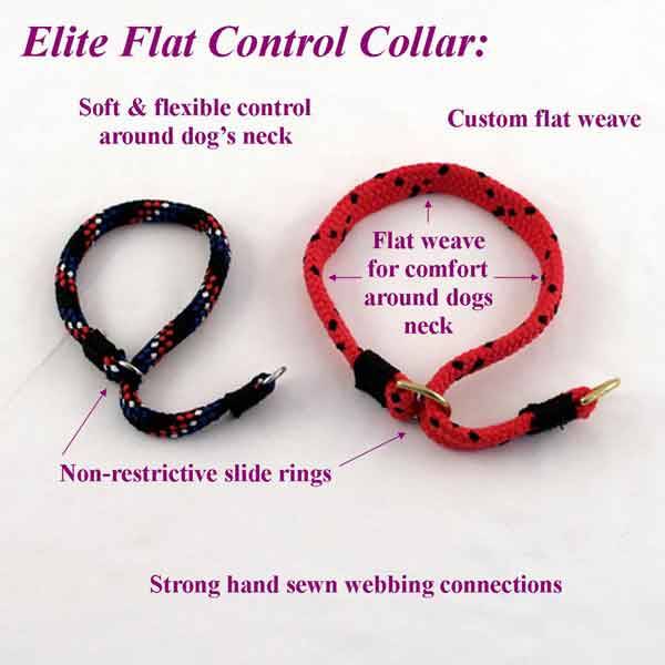 1/2" Flat Weave Training Dog Slip Collars (Polypropylene)